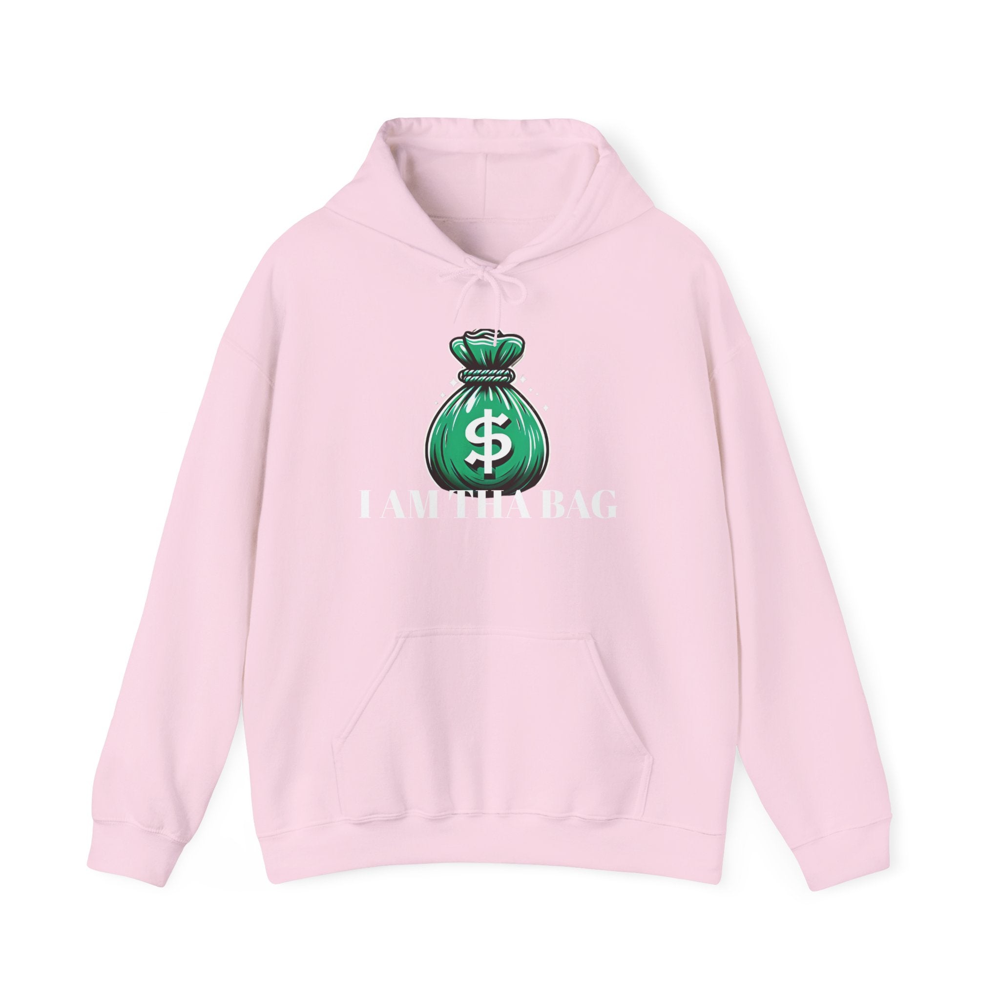 Money Bag Unisex Hooded Sweatshirt - 'I am the Bag' Design