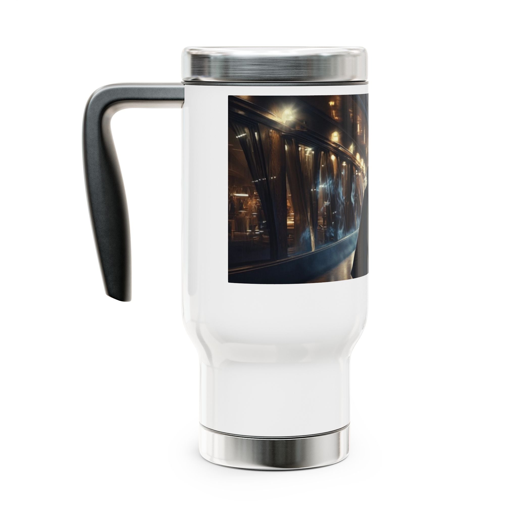 Stainless Steel Travel Mug with Handle, 14oz