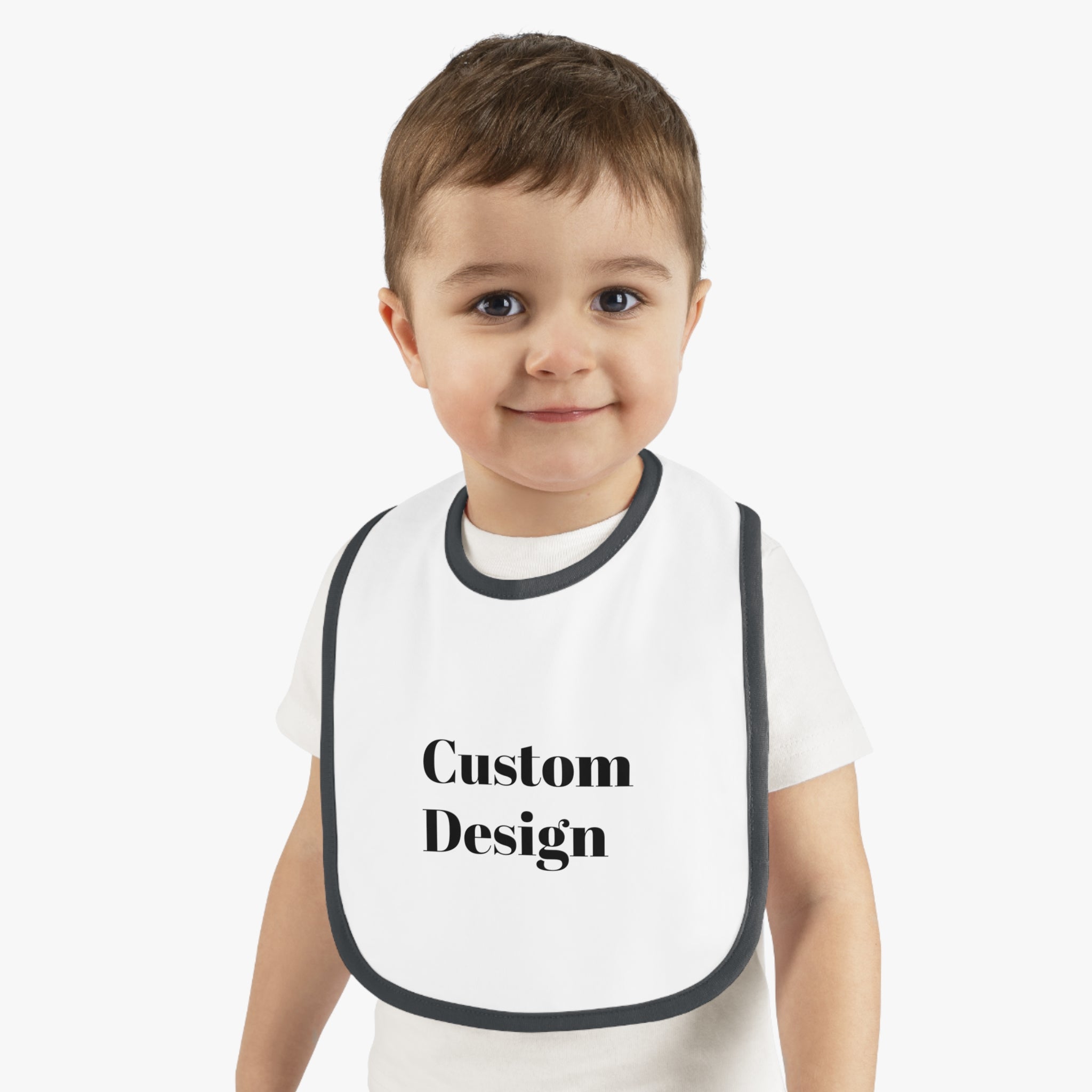 Baby Contrast Trim Jersey Bib