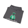 Money Bag Unisex Hooded Sweatshirt - 'I am the Bag' Design