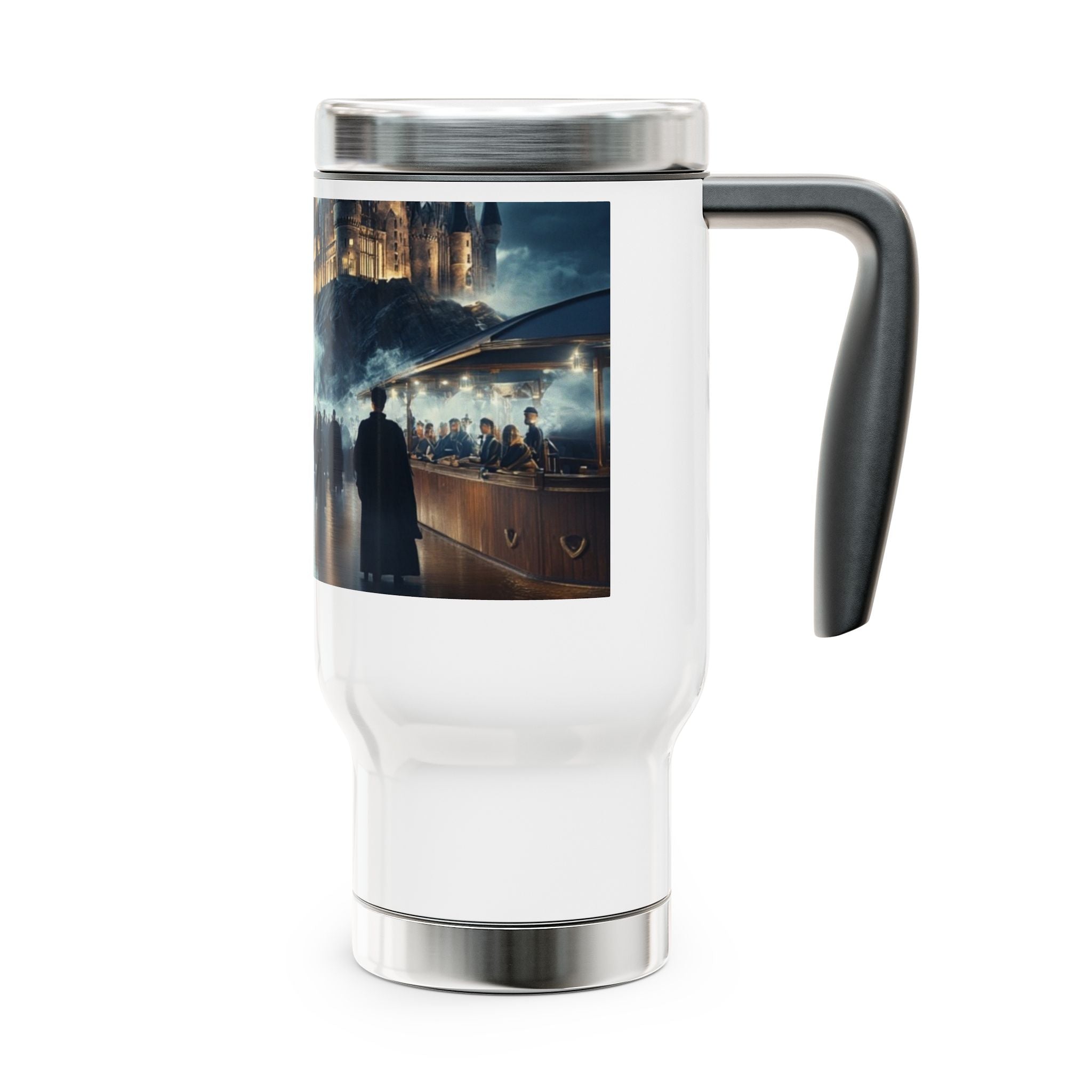 Stainless Steel Travel Mug with Handle, 14oz