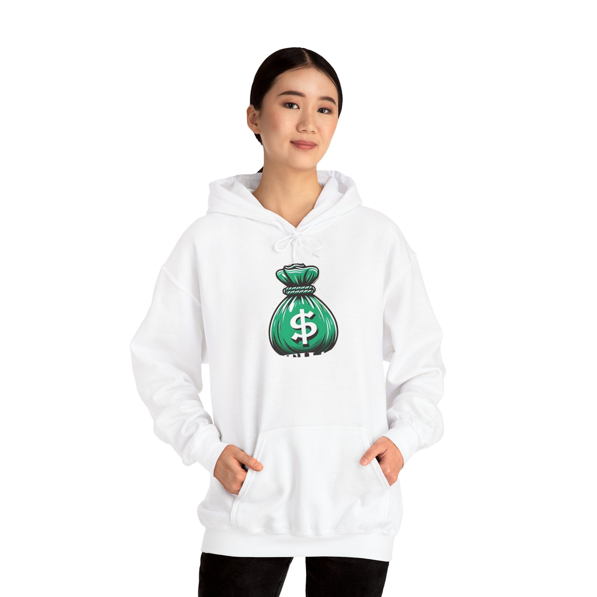 Money Bag Unisex Hooded Sweatshirt - 'I am the Bag' Design